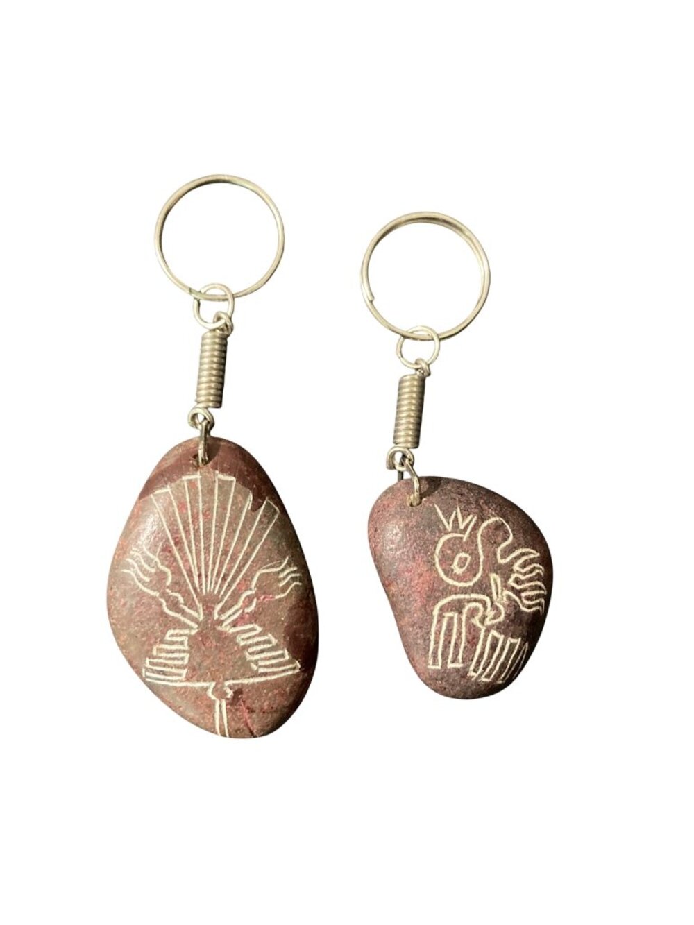 Nazca Lines Stone Keychains Set Of 2